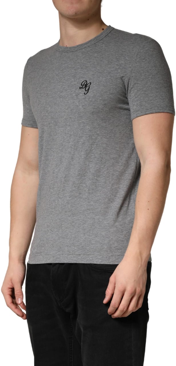 Dolce & Gabbana Gray DG Logo Crew Neck Men Underwear T-shirt Grijs
