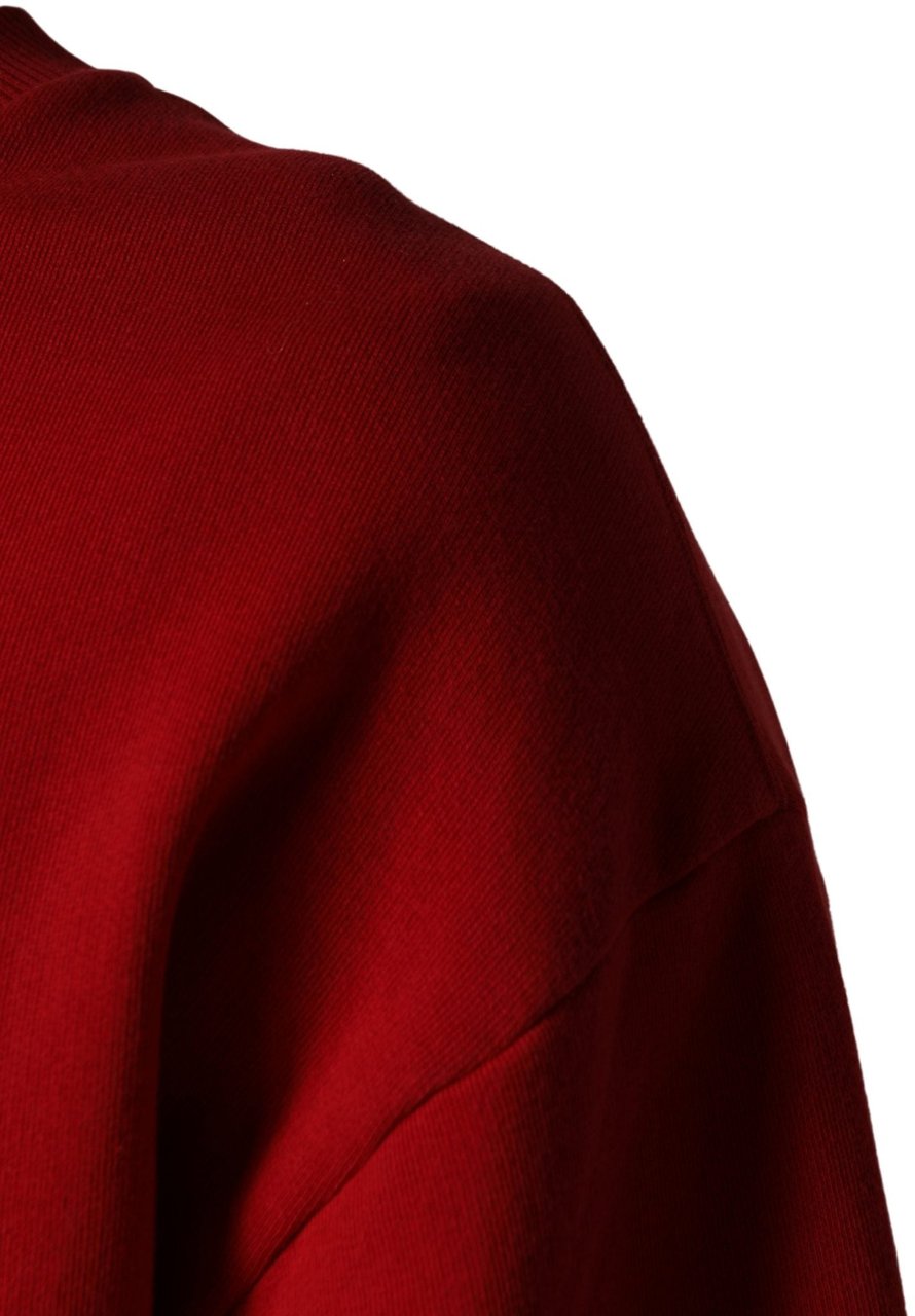 Dolce & Gabbana Red Graphic Crew Neck Men Sweatshirt Sweater Rood