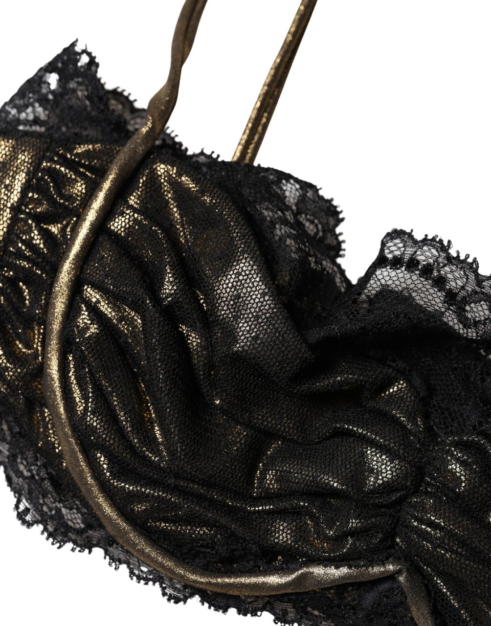 Dolce & Gabbana Black Silk Underwired Balconnet Bra Underwear Zwart