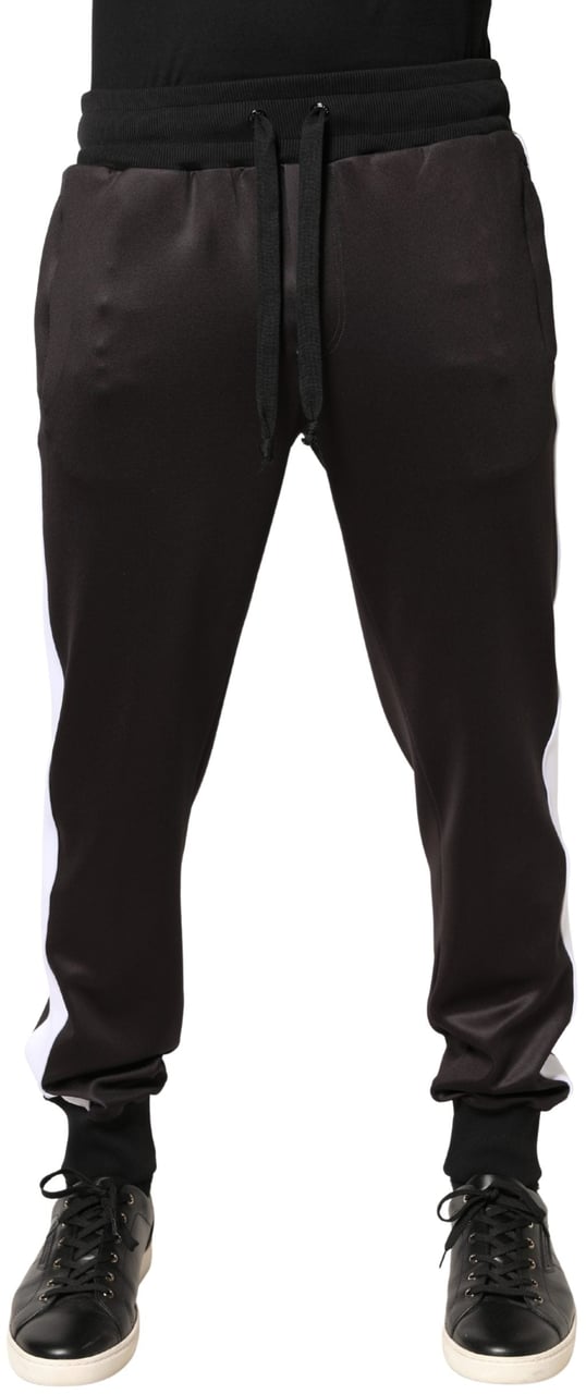 Dolce & Gabbana Brown Polyester Skinny Jogger Trouser Pants Bruin