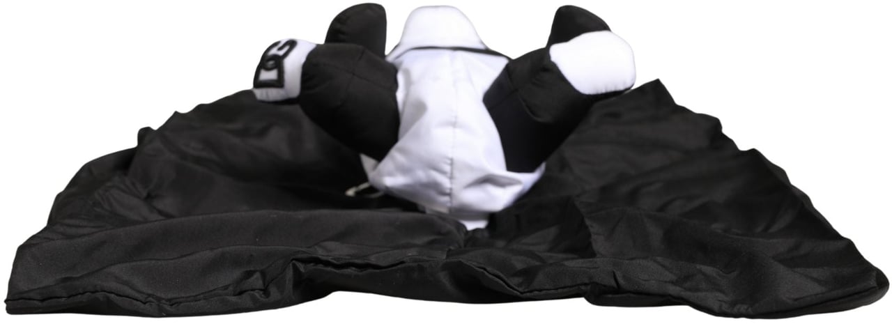Dolce & Gabbana Men Black Polyester Panda Stuffed Ecobag Bag Zwart