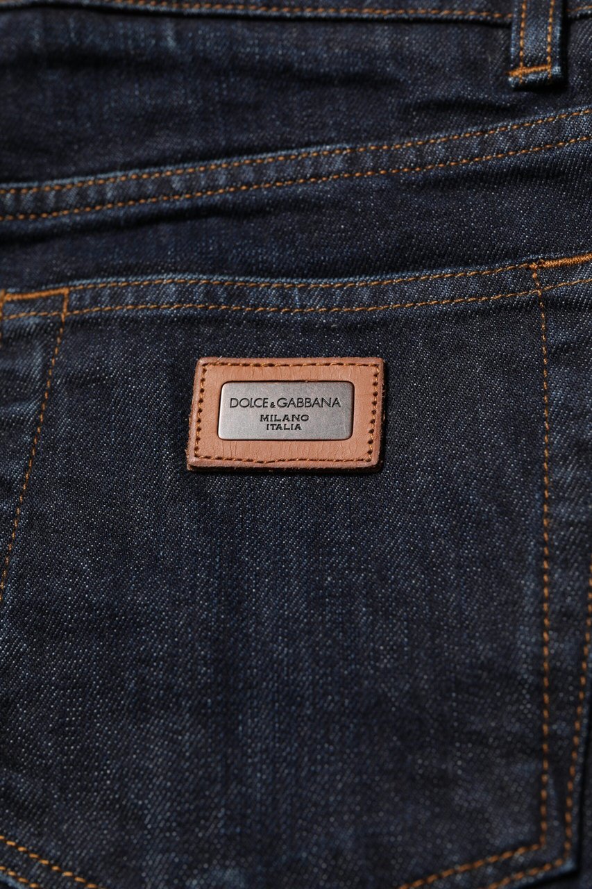 Dolce & Gabbana Black Cotton Skinny Denim Men Jeans Zwart