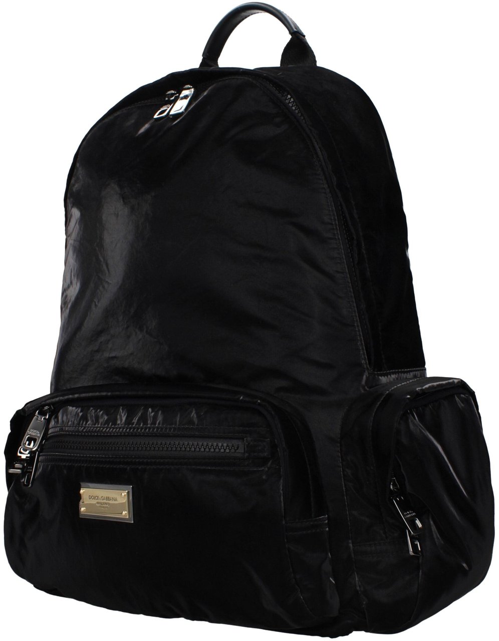 Dolce & Gabbana Dolce & Gabbana Black Nylon Backpack Zwart