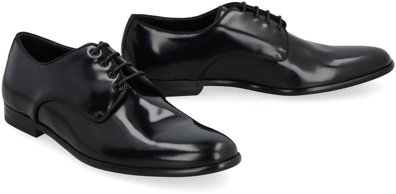Dolce & Gabbana Leather lace-up derby shoes Zwart