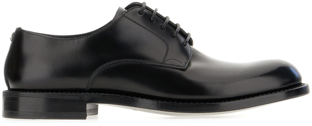 Dolce & Gabbana Dolce&gabbana Black leather lace-up shoes Zwart