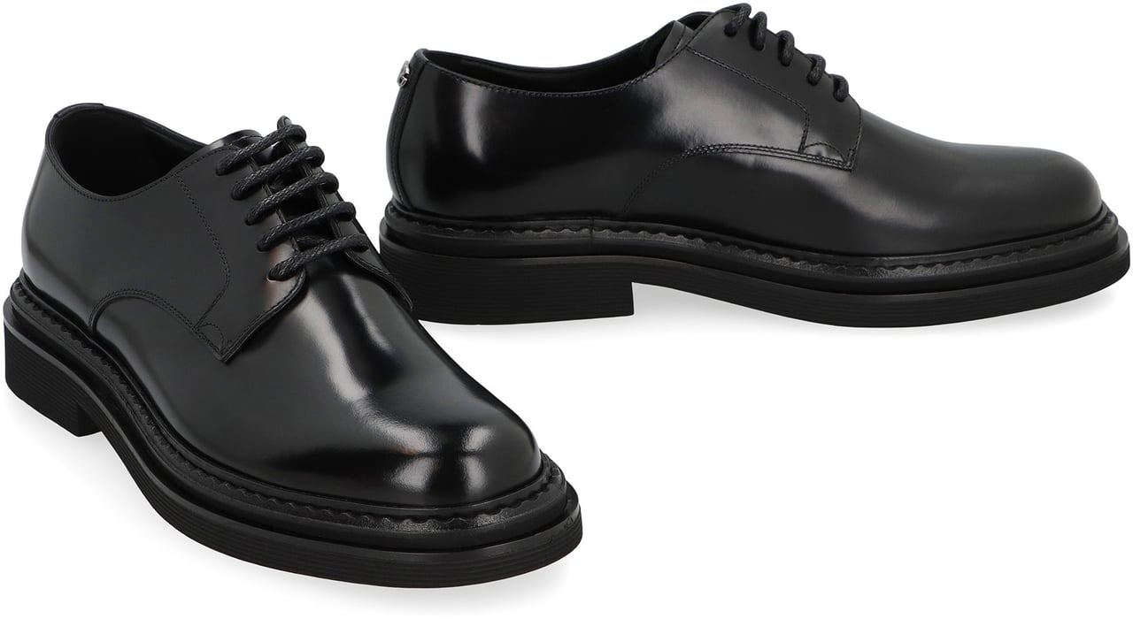 Dolce & Gabbana Leather lace-up derby shoes Zwart