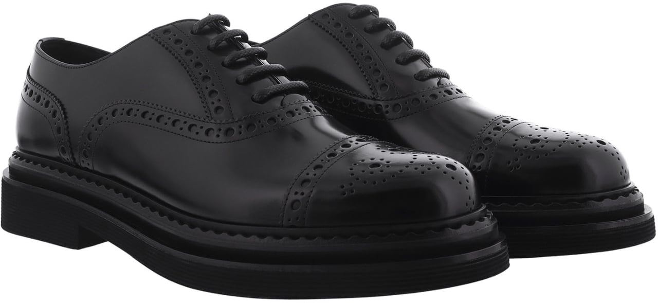 Dolce & Gabbana Dolce&Gabbana Heren Brushed Oxfords Zwart Zwart
