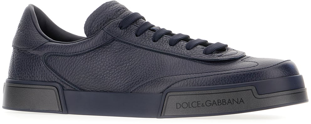 Dolce & Gabbana Dolce&gabbana Blue leather Portofino yacht sneakers Blauw