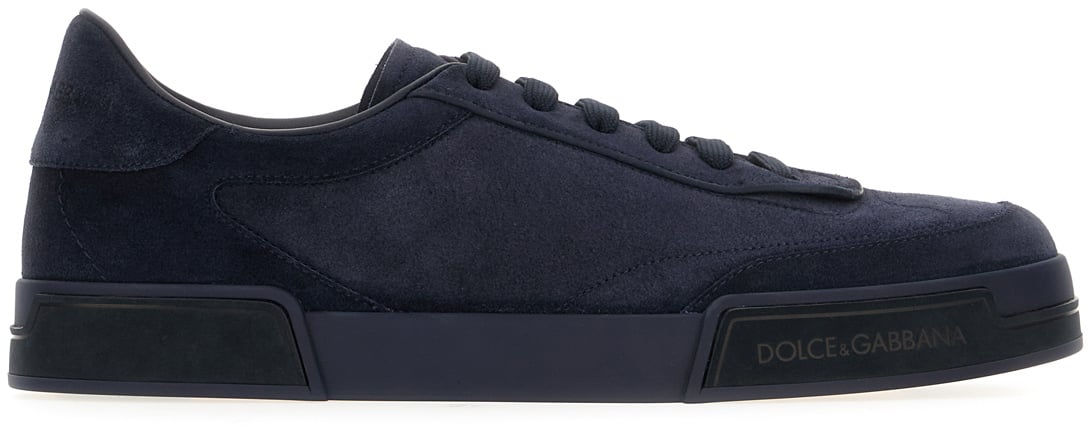 Dolce & Gabbana Dolce&gabbana Midnight blue suede Portofino Light Florio Yacht sneakers Blauw