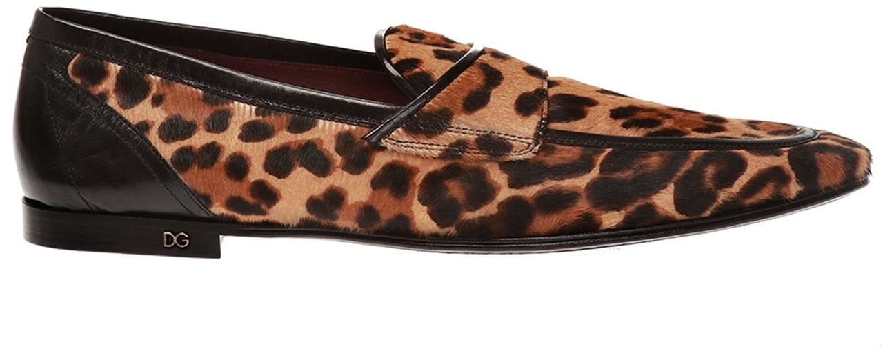 Dolce & Gabbana Dolce & Gabbana Leopard Print Pony Hair Loafers Bruin