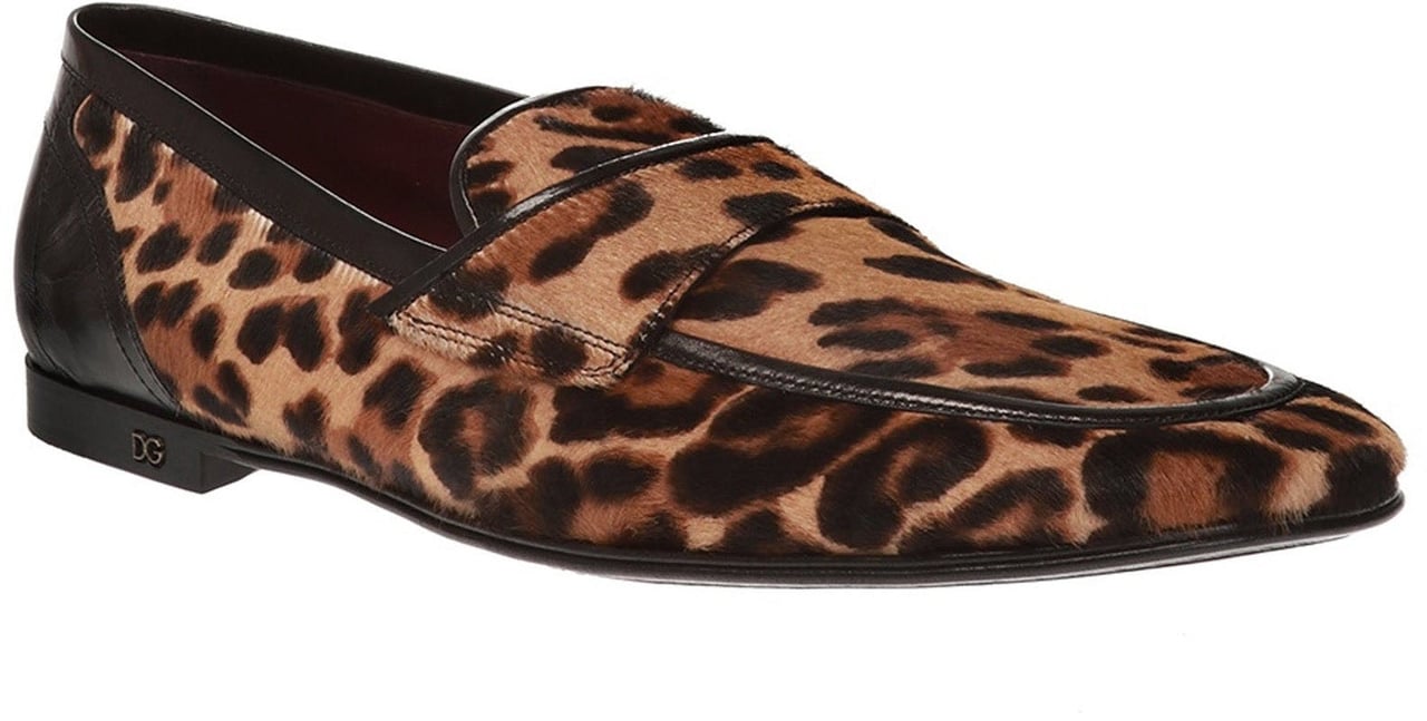 Dolce & Gabbana Dolce & Gabbana Leopard Print Pony Hair Loafers Bruin
