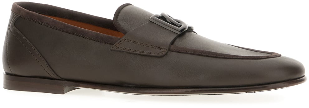 Dolce & Gabbana Dolce&gabbana Dark brown leather loafers Bruin