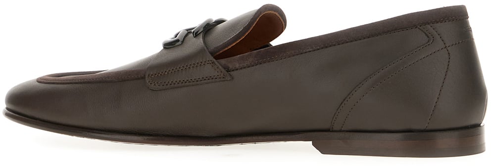 Dolce & Gabbana Dolce&gabbana Dark brown leather loafers Bruin