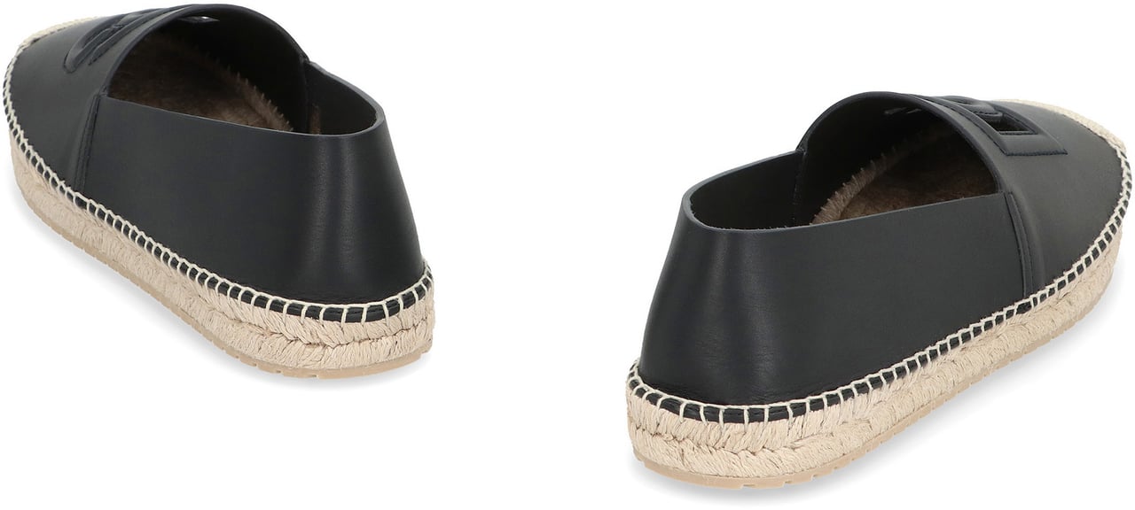 Dolce & Gabbana Leather espadrilles Zwart