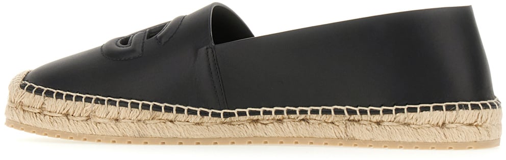 Dolce & Gabbana Black nappa leather espadrilles Zwart