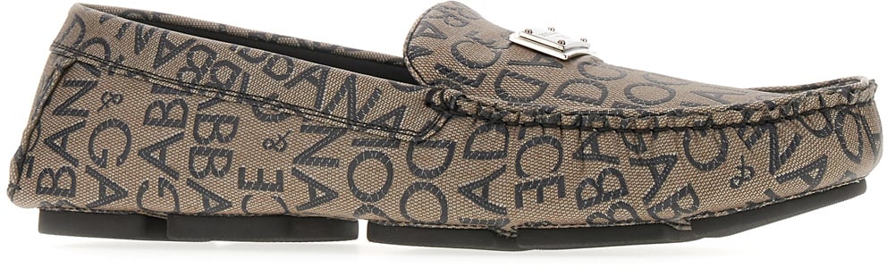 Dolce & Gabbana Dolce&gabbana Embroidered cotton blend loafers Divers