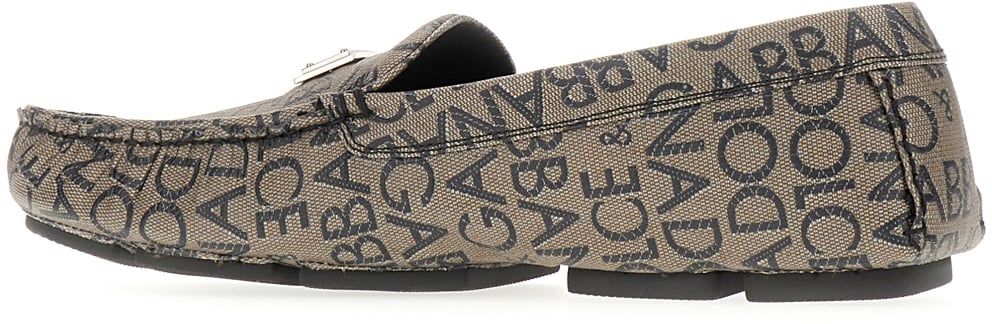 Dolce & Gabbana Dolce&gabbana Embroidered cotton blend loafers Divers