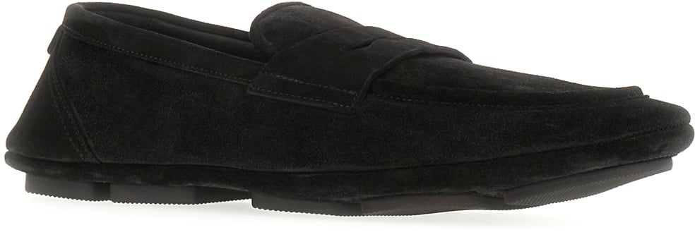 Dolce & Gabbana Dolce&gabbana Black suede loafers Zwart