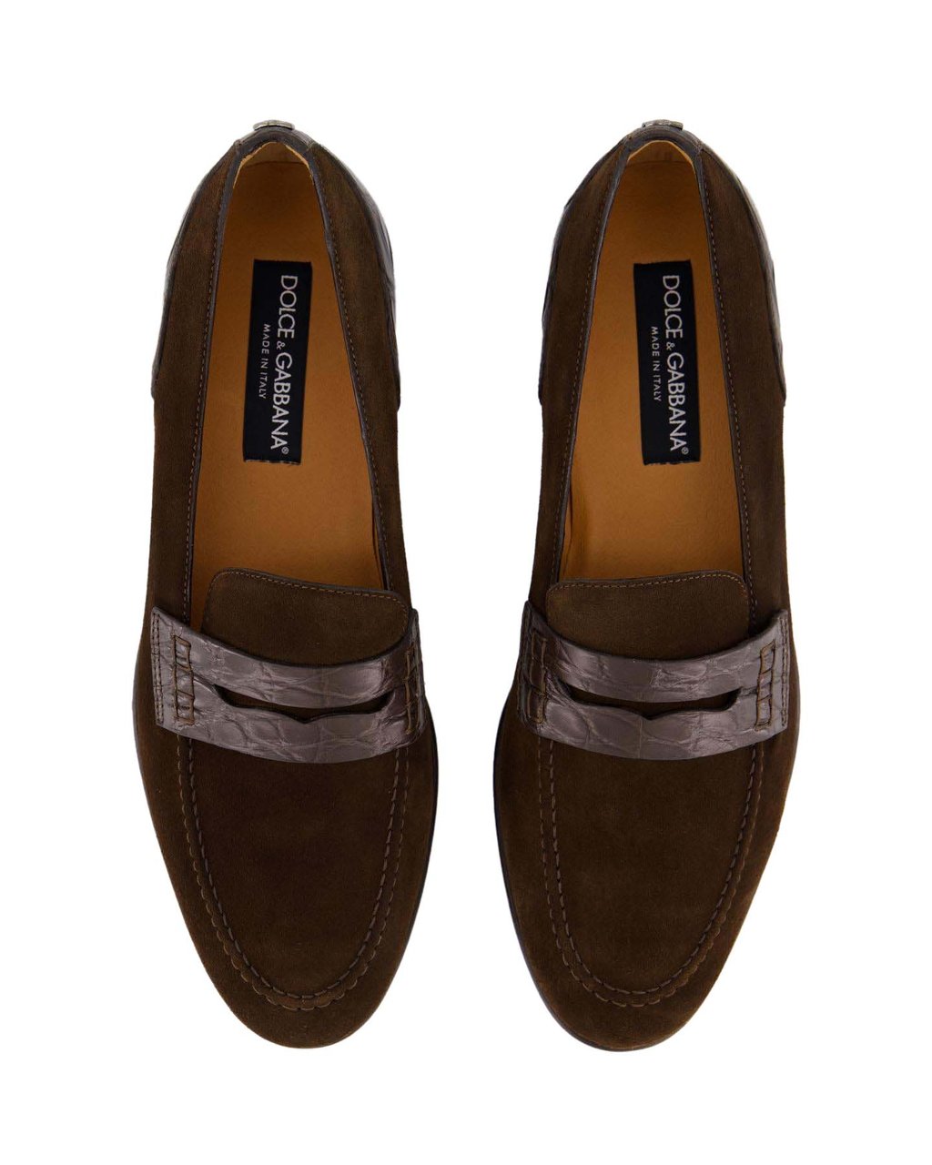 Dolce & Gabbana Heren DG Plaque Loafers Bruin Bruin