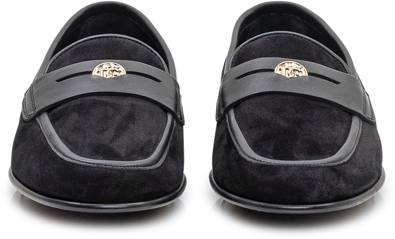 Dolce & Gabbana Pantofola Elegante con Fibbia Zwart