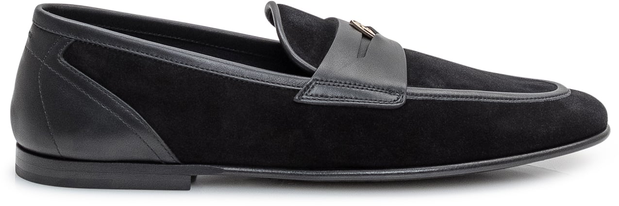 Dolce & Gabbana Pantofola Elegante con Fibbia Zwart