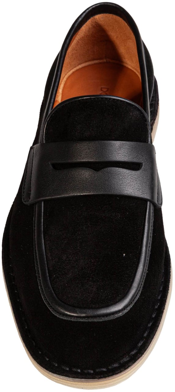 Dolce & Gabbana Dolce & gabbana split calfskin slipper, black Zwart