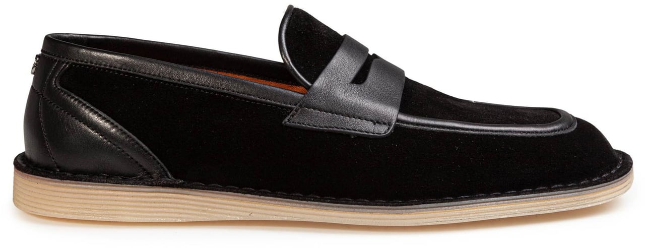 Dolce & Gabbana Dolce & gabbana split calfskin slipper, black Zwart