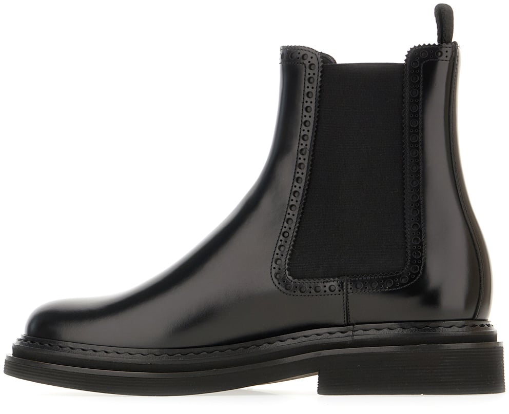 Dolce & Gabbana Dolce&gabbana Black leather ankle boots Zwart