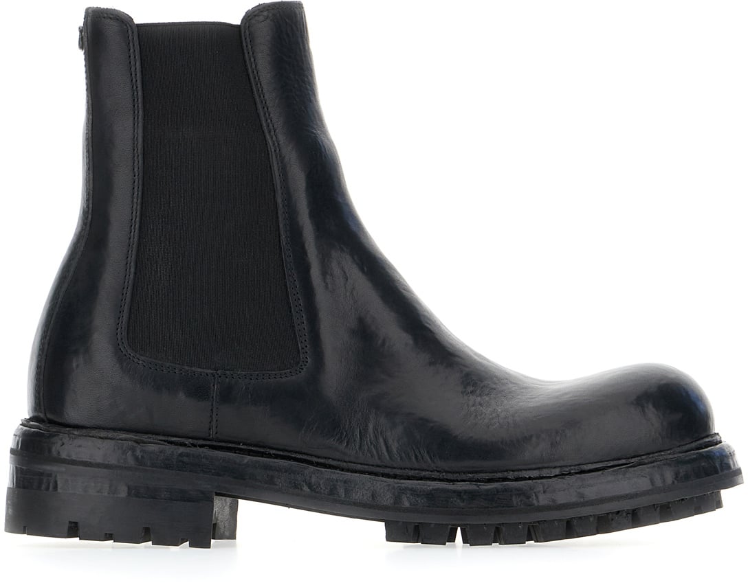 Dolce & Gabbana Dolce&gabbana Black leather ankle boots Zwart