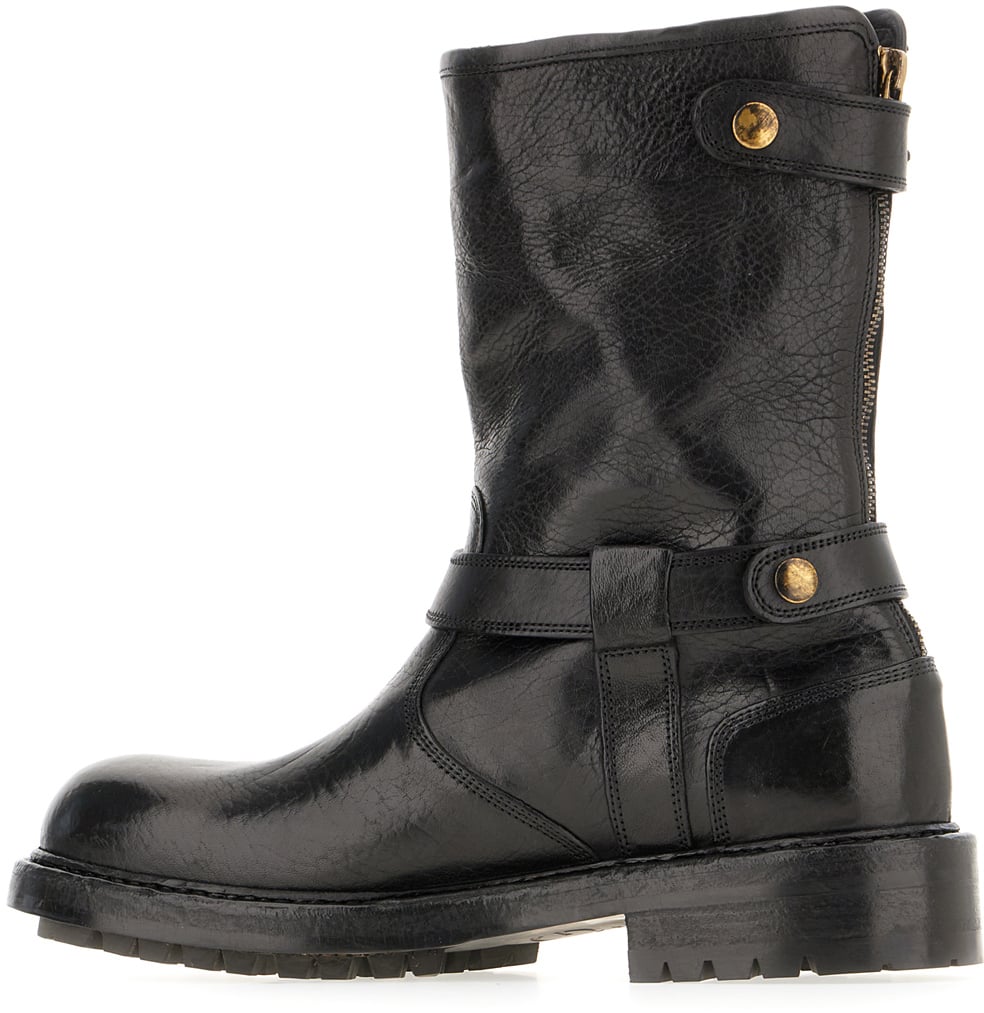 Dolce & Gabbana Dolce&gabbana Black leather Bernini boots Zwart