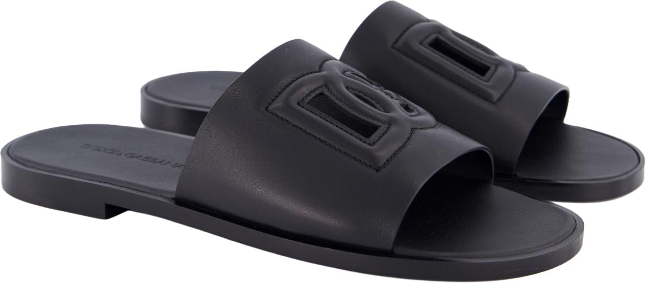 Dolce & Gabbana Heren D&G Logo Slide Zwart Zwart