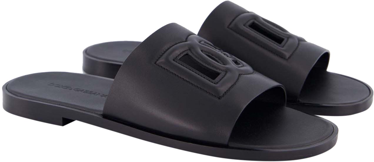 Dolce & Gabbana Heren D&G Logo Slide Zwart Zwart