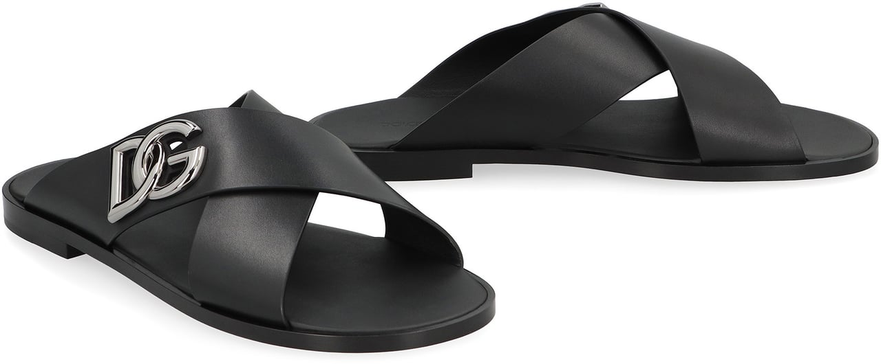 Dolce & Gabbana Leather sandals Zwart
