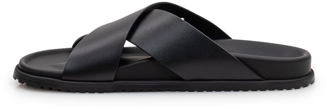 Dolce & Gabbana Sandalo Vit Mercurio con Fasce Incrociate Zwart