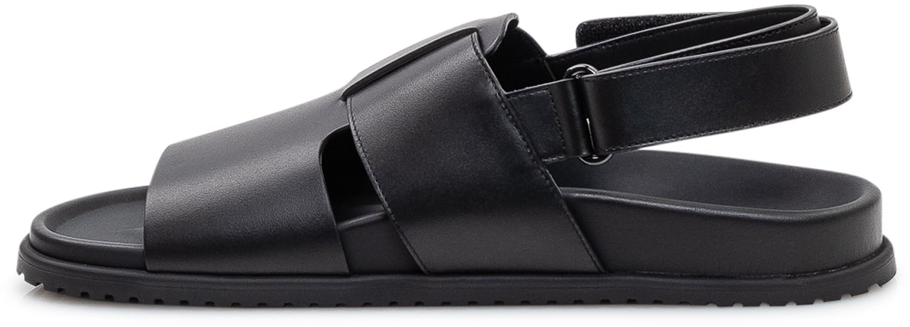 Dolce & Gabbana Sandali con Fasce e Cinturino Posteriore Zwart