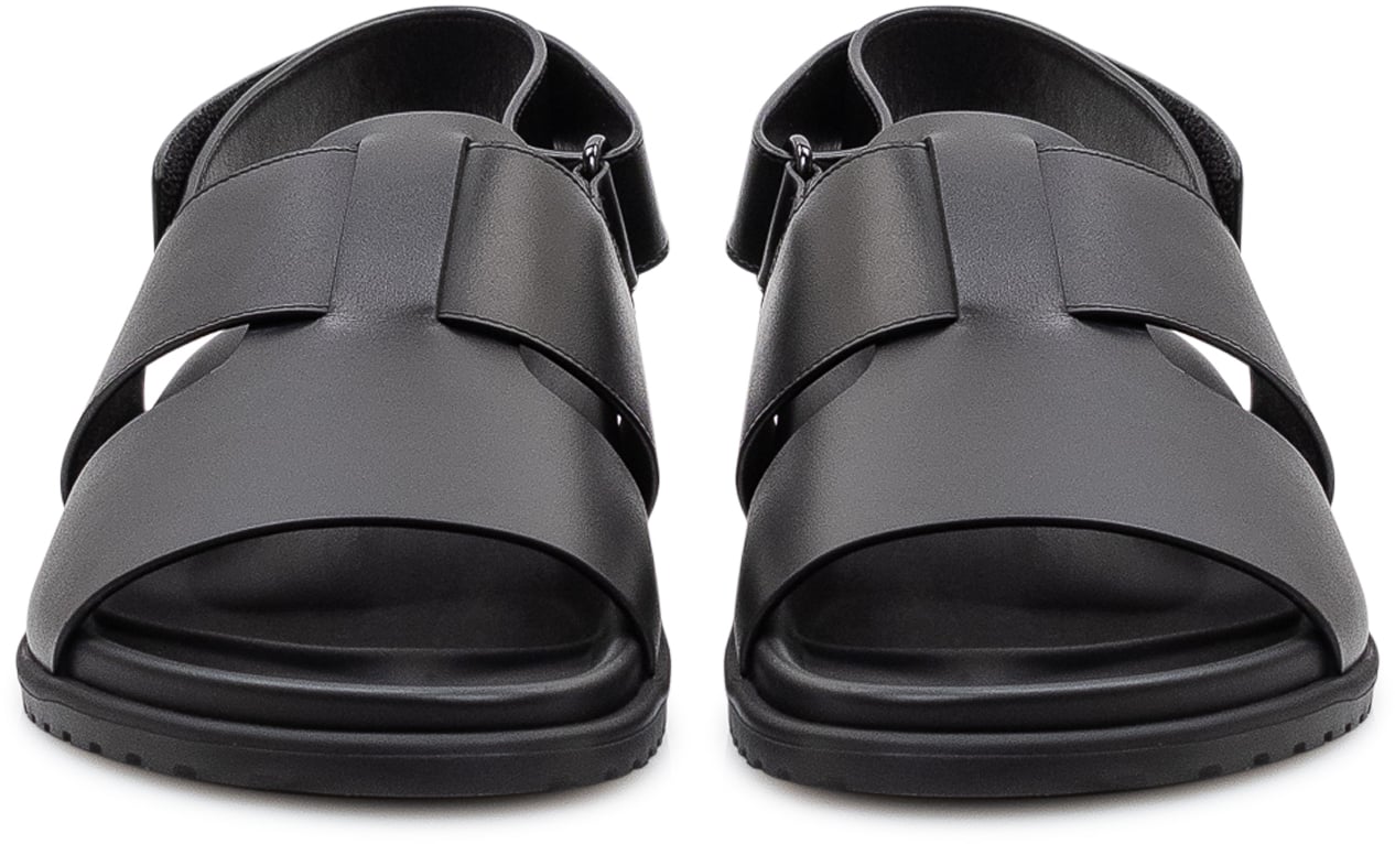 Dolce & Gabbana Sandali con Fasce e Cinturino Posteriore Zwart