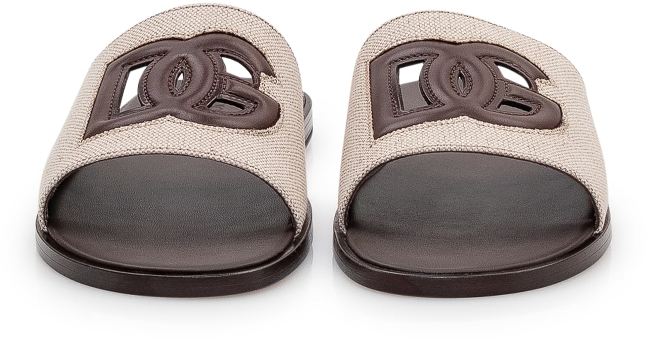 Dolce & Gabbana Sandali con Fasce Incrociate e Cinturino Taupe