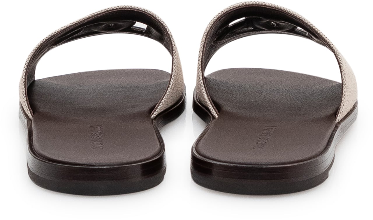 Dolce & Gabbana Sandali con Fasce Incrociate e Cinturino Taupe