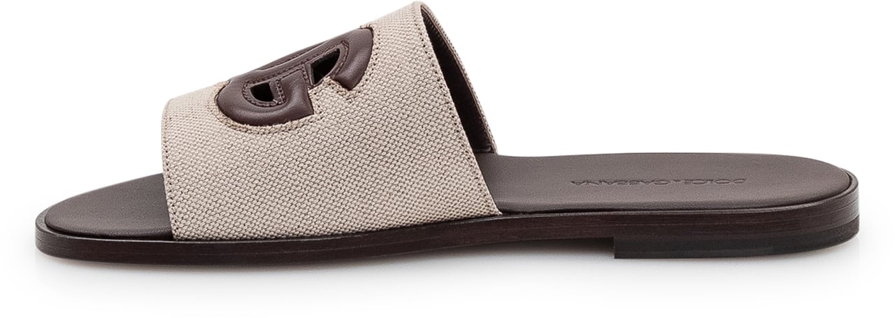 Dolce & Gabbana Sandali con Fasce Incrociate e Cinturino Taupe