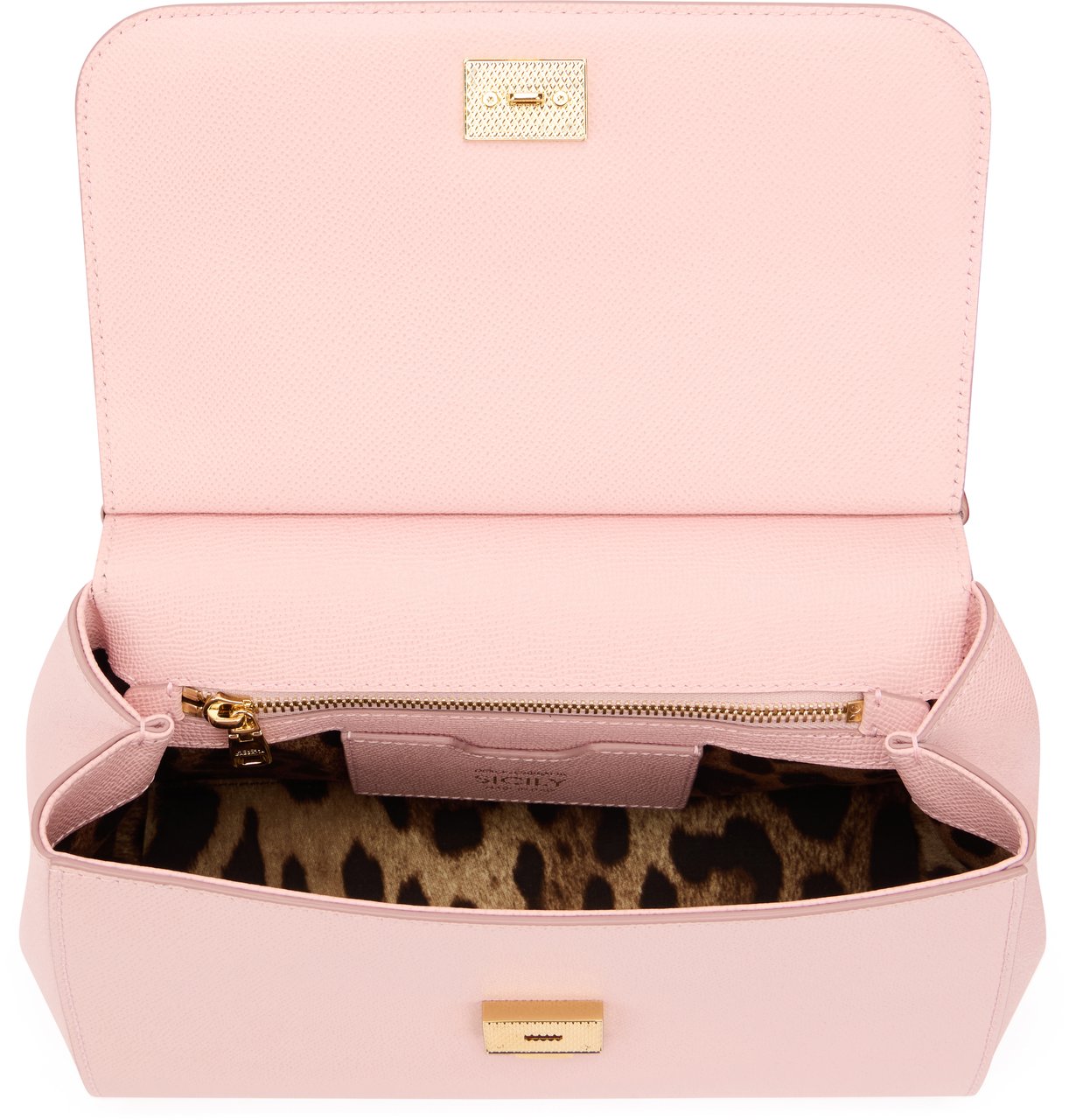 Dolce & Gabbana Sicily mini handbag in calfskin dauphine Roze