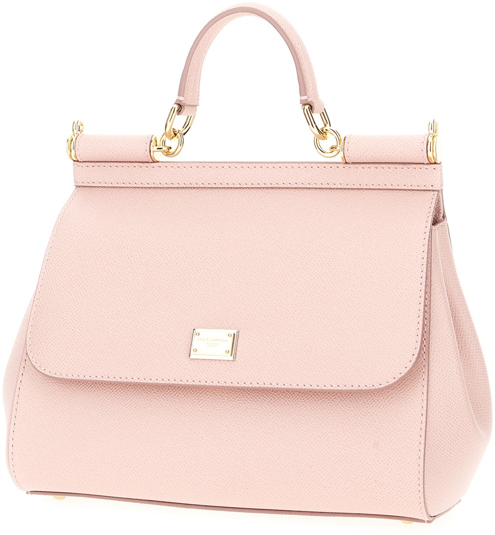 Dolce & Gabbana Dolce&gabbana Pink leather large Sicily handbag Roze