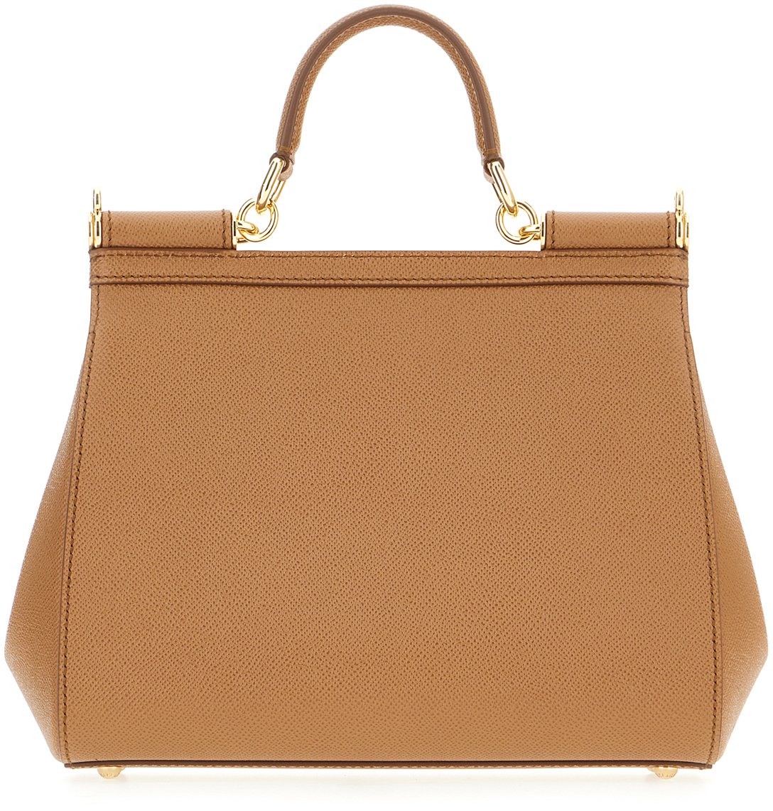 Dolce & Gabbana Brown leather large Sicily handbag Bruin