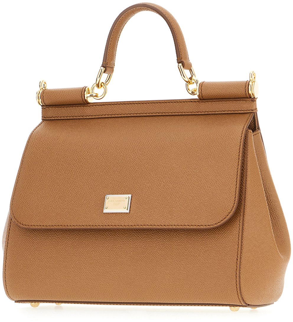 Dolce & Gabbana Brown leather large Sicily handbag Bruin