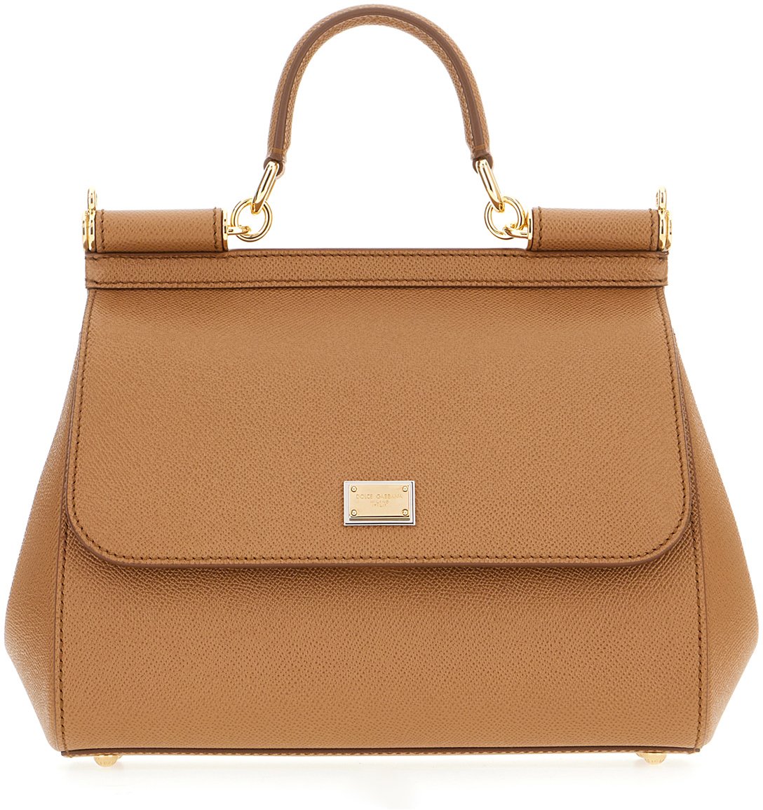 Dolce & Gabbana Brown leather large Sicily handbag Bruin