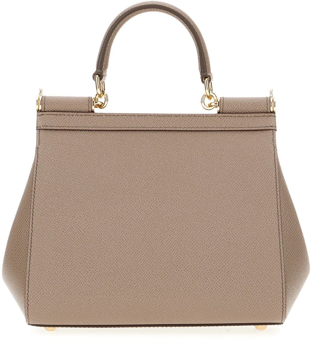 Dolce & Gabbana Dolce&gabbana Dove grey leather medium Sicily handbag Grijs