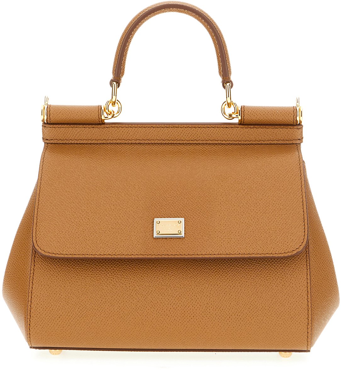 Dolce & Gabbana Dolce&gabbana Biscuit leather medium Sicily handbag Bruin