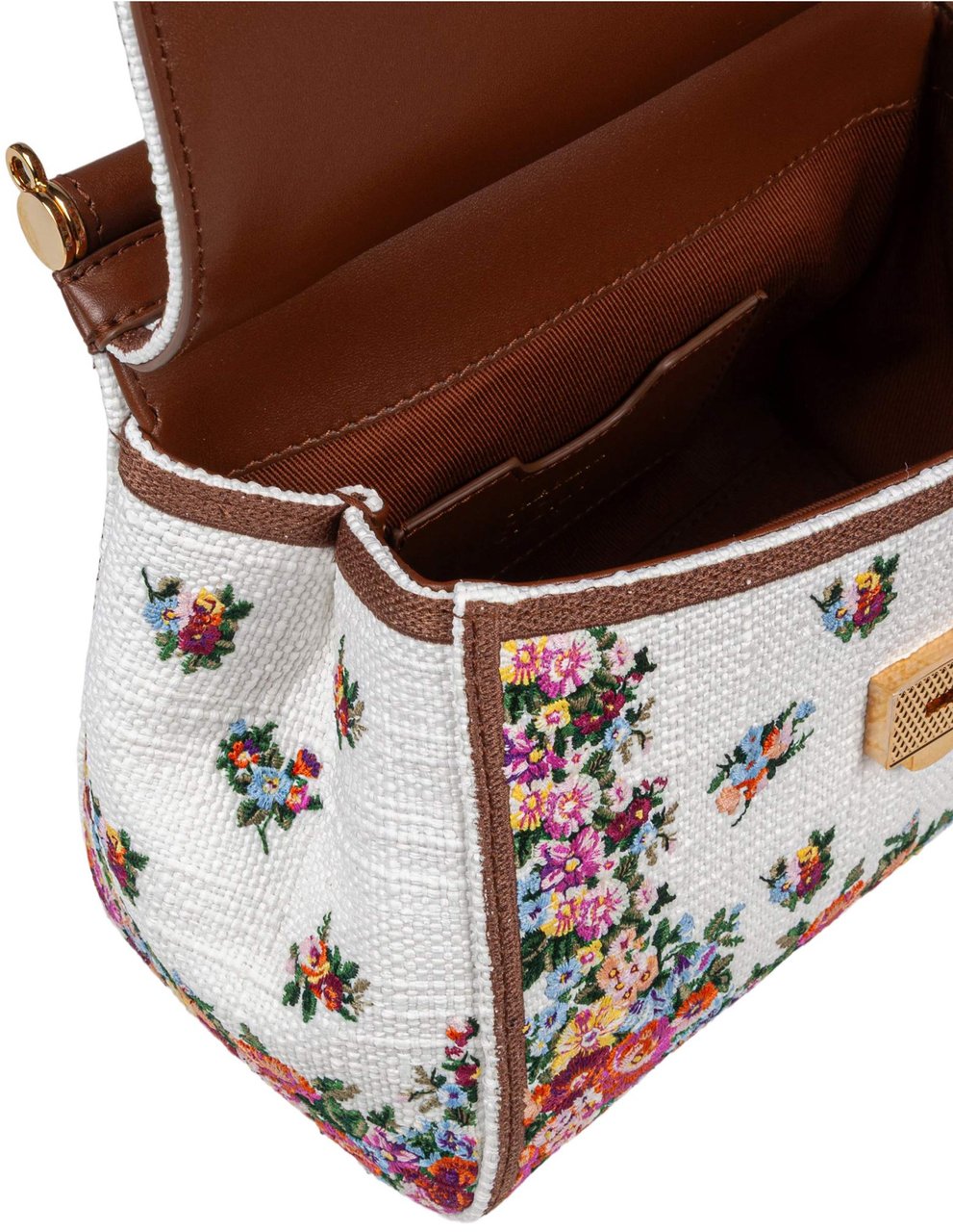 Dolce & Gabbana Dolce & gabbana small sicily bag in leather and embroidered fabric Divers