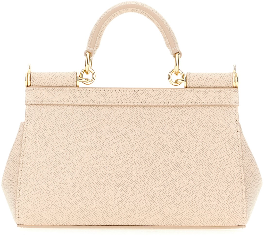 Dolce & Gabbana Dolce&gabbana Powder pink leather small Sicily handbag Roze
