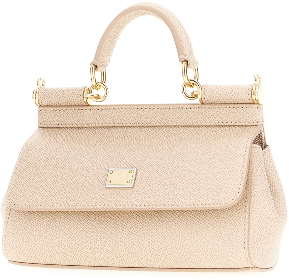 Dolce & Gabbana Dolce&gabbana Powder pink leather small Sicily handbag Roze