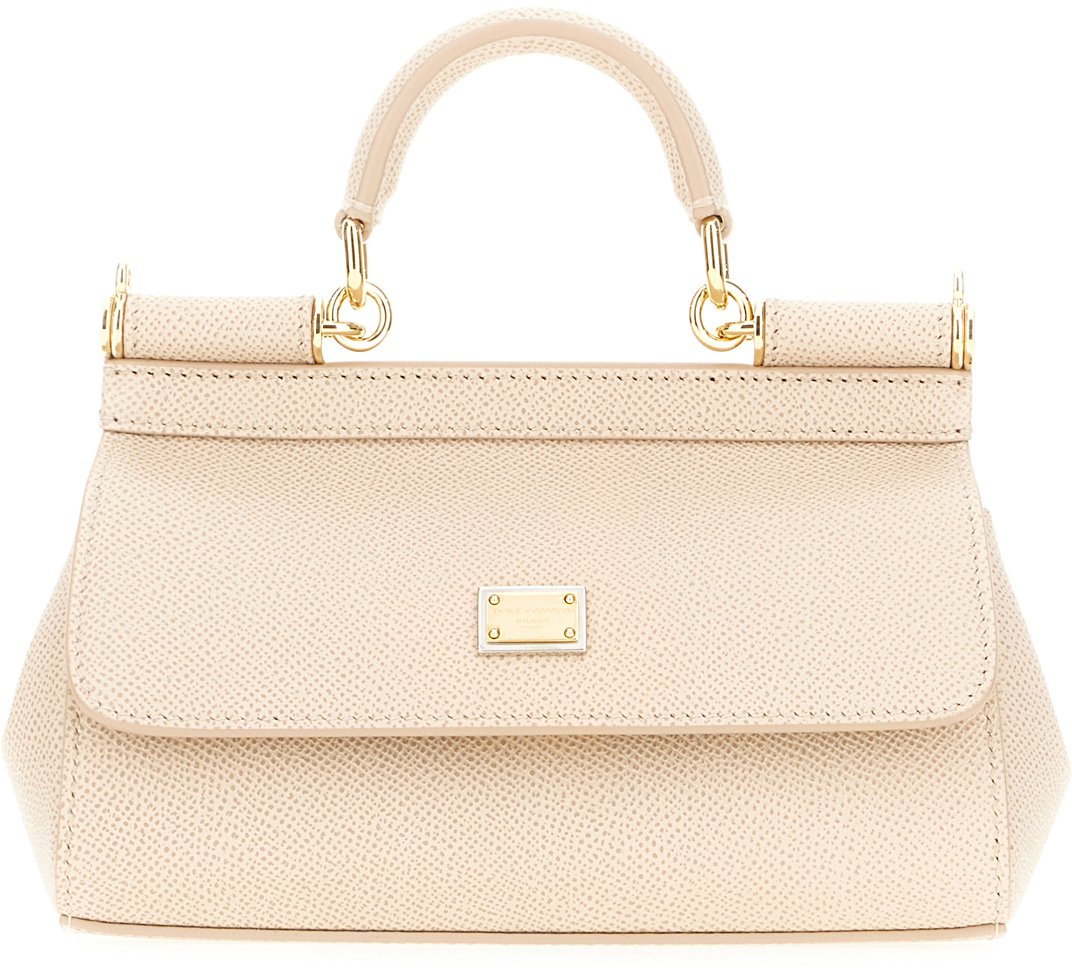 Dolce & Gabbana Dolce&gabbana Powder pink leather small Sicily handbag Roze
